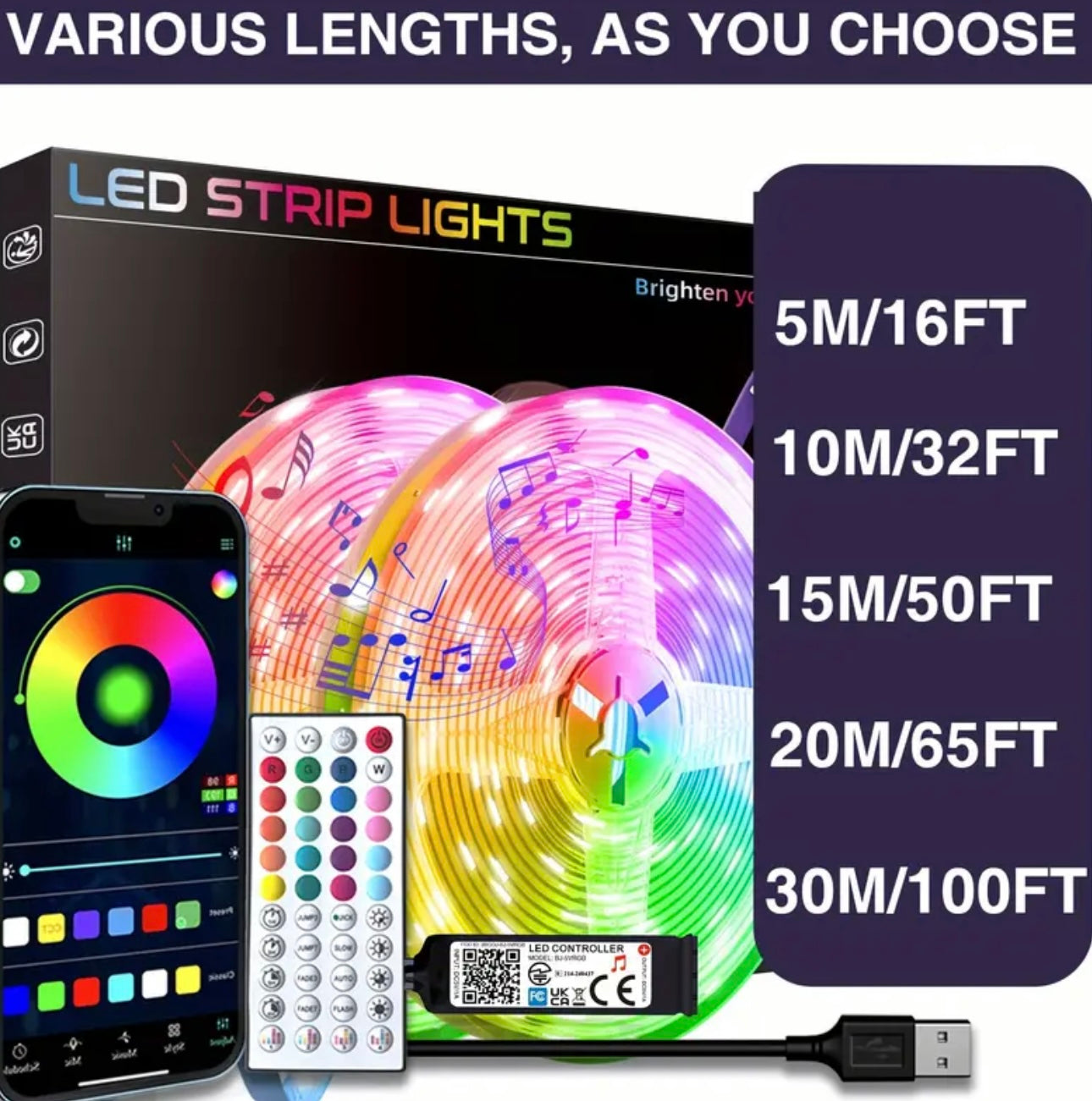 Smart LED Strip Lights for Bedroom