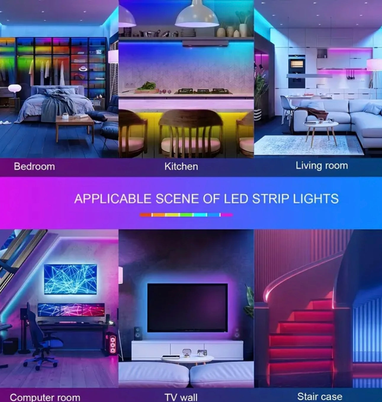 Smart LED Strip Lights for Bedroom