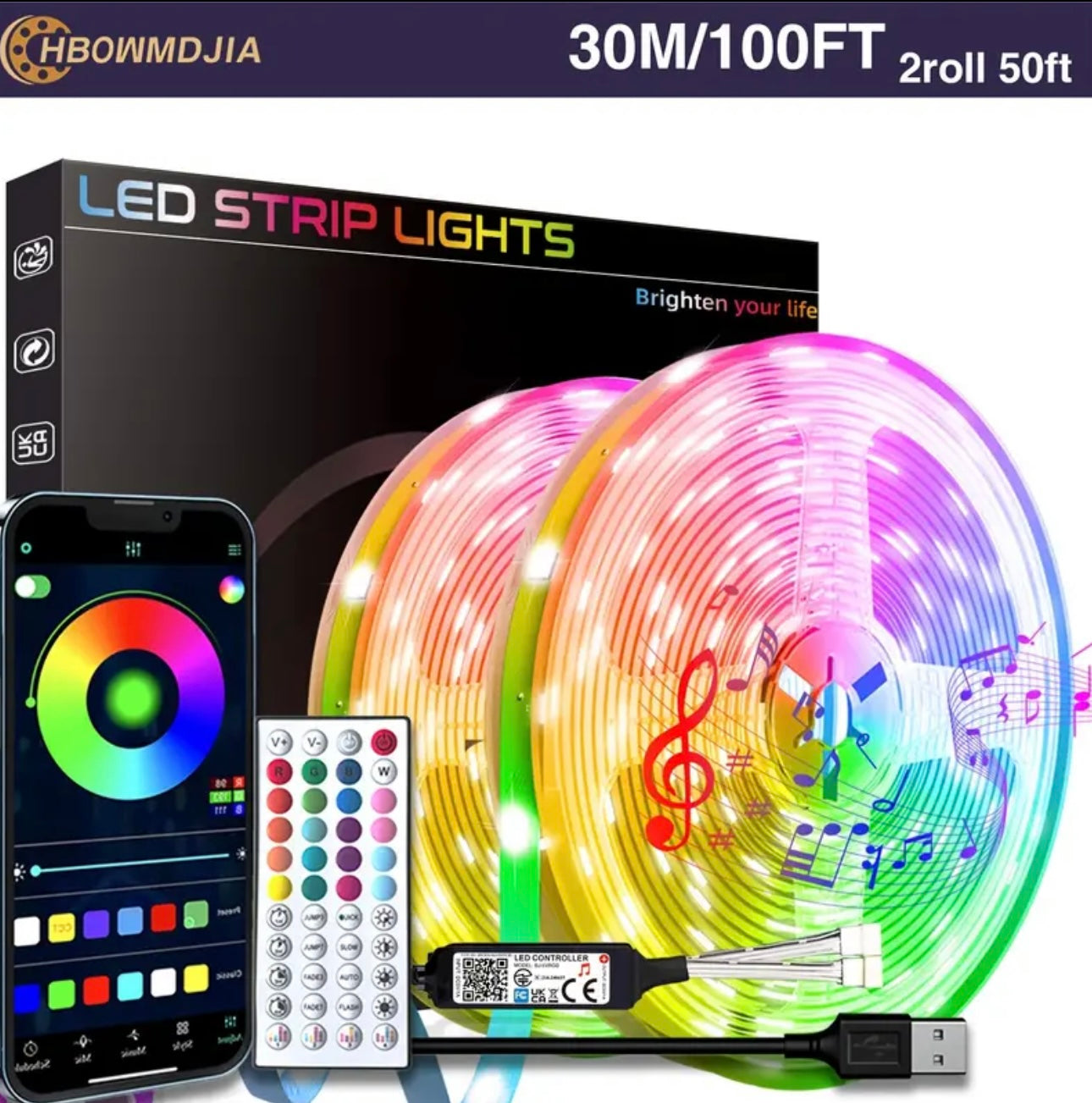 Smart LED Strip Lights for Bedroom