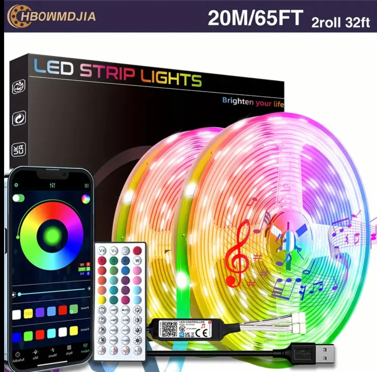 Smart LED Strip Lights for Bedroom